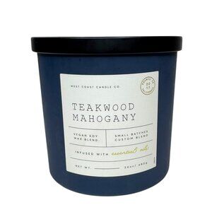 Leoben Company Teakwood & Oak Vegan Soy Wax Blend Masculine Candle, 24 Oz/680 g